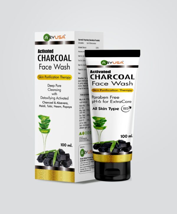 Best charcoal face wash for acne-prone skin | Charcol | Aryusa
